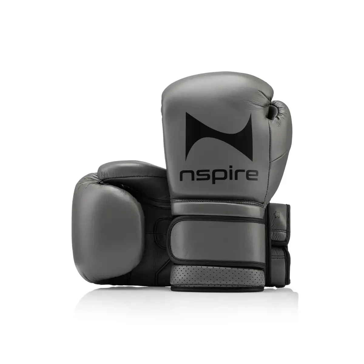 NSPIRE Pro cuir gants de boxe – gris/noir