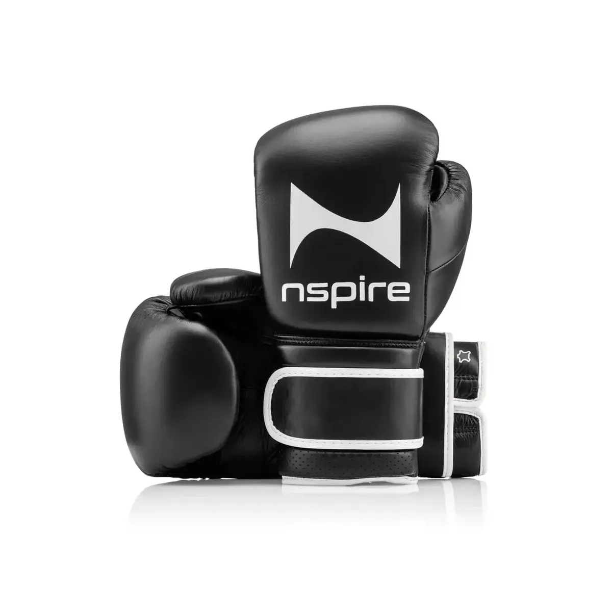 NSPIRE Pro cuir gants de boxe – noir/blanc