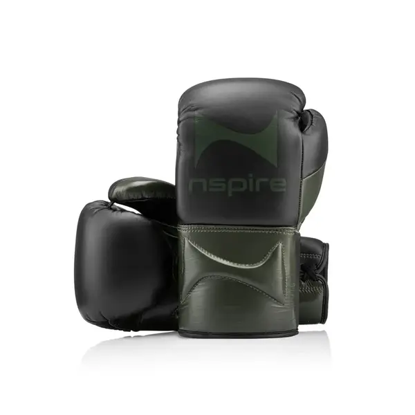 NSPIRE Schnür-Boxhandschuhe aus Mikrofaser – Armeegrün
