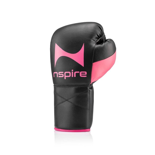 NSPIRE Lace-Up Microfiber Bokshandschoenen – Zwart/Roze