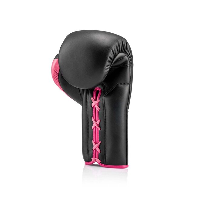 NSPIRE Lace-Up Microfiber Bokshandschoenen – Zwart/Roze