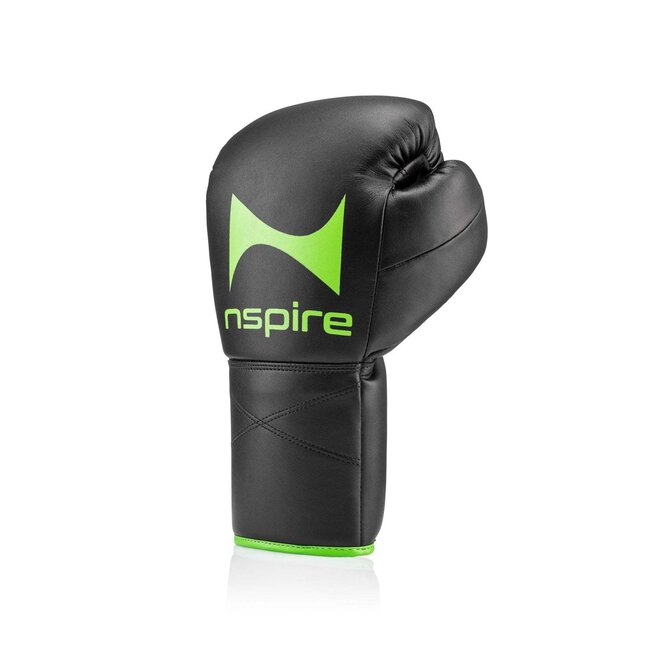NSPIRE Lace-Up Microfiber Bokshandschoenen – Zwart/Groen
