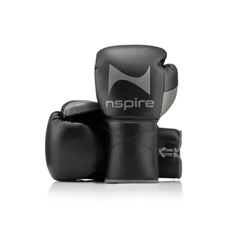 NSPIRE Lace-Up Microfiber Bokshandschoenen – Zwart/Grijs