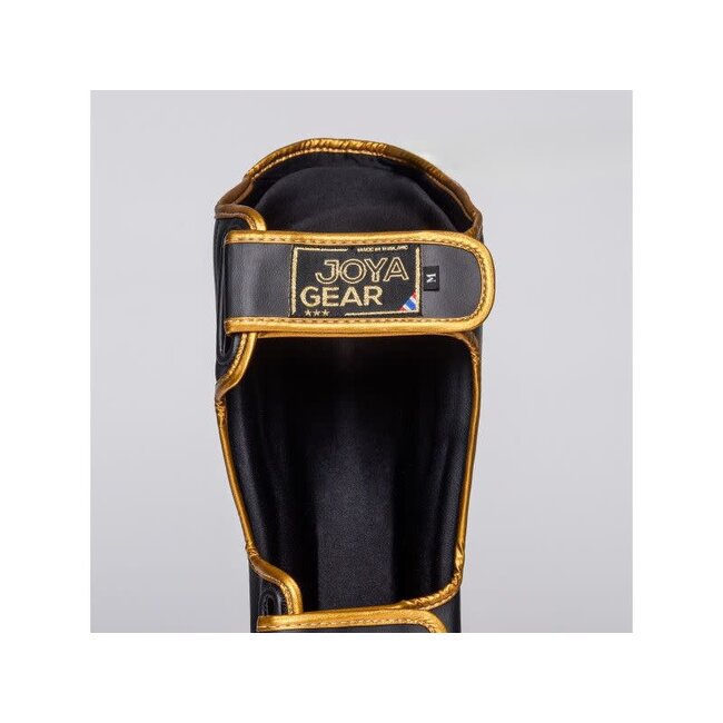 JOYA Strike Scheenbeschermers – Zwart/Goud – Lichtgewicht – Kickboksen & Muay Thai