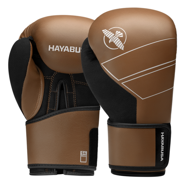 Hayabusa S4 cuir gants de boxe – brun doré
