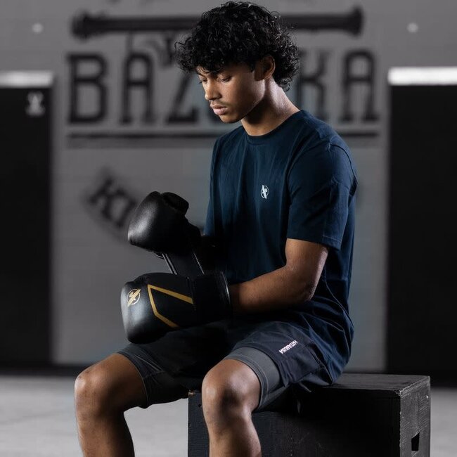 Hayabusa E1 Kids Bokshandschoenen – Zwart/Goud – Training & Sparring