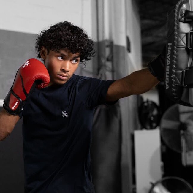 Hayabusa E1 Kids Bokshandschoenen – Rood/Zwart – Training & Sparring