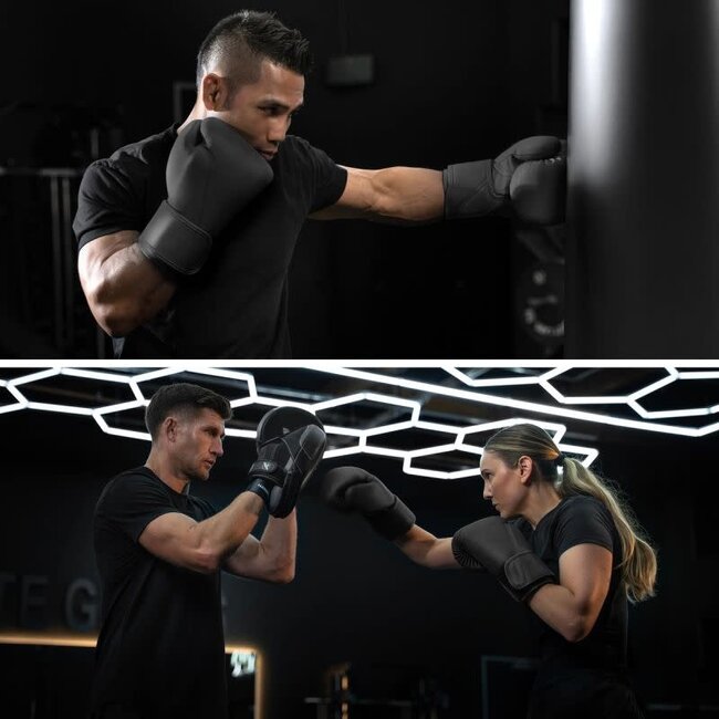 Hayabusa T360 Leather Bokshandschoenen – Midnight Black – Training & Sparring