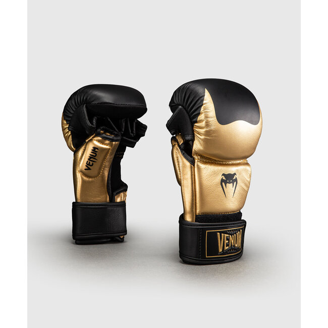 Venum Attack 2.0 Sparring Gloves Leather – Gold/Black voor MMA en Grappling
