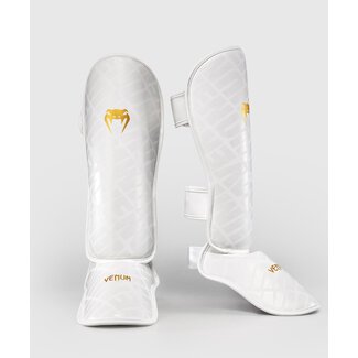 Venum Contender 1.5 XT 3D Scheenbeschermers – Wit/Goud