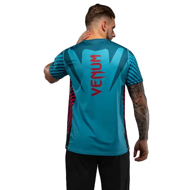 Venum Attack 90 Dry-Tech T-shirt – Turkoois/Rood – Trainingsshirt