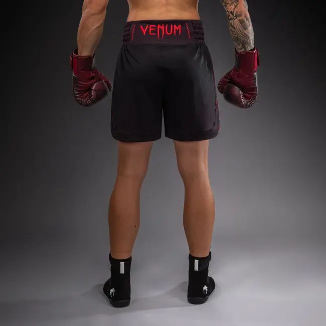 Venum Spectre Boksbroek – Zwart/Rood – Voor Boksen, Kickboksen & Training