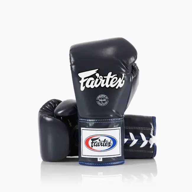 FAIRTEX BGL6 Leren Bokshandschoenen met Veters – Blauw