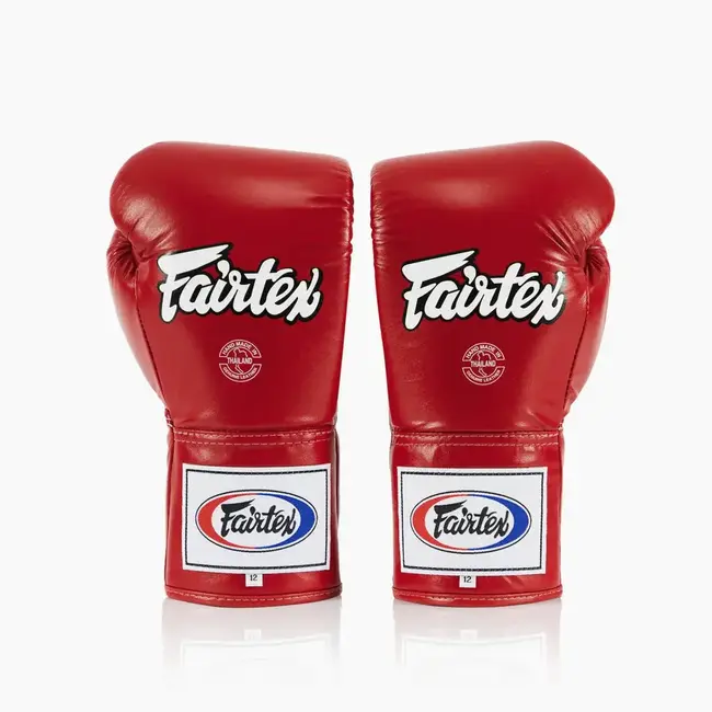 FAIRTEX BGL6 Leren Bokshandschoenen met Veters – Rood