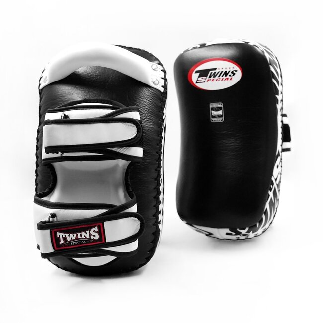 Twins Special Twins Special KPL 12 Thaipads – Zwart/Wit – L voor boksen, kickboksen en Muay Thai