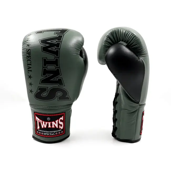 Twins Special BGLL 8 Olive/Black – Bokshandschoenen met Veters