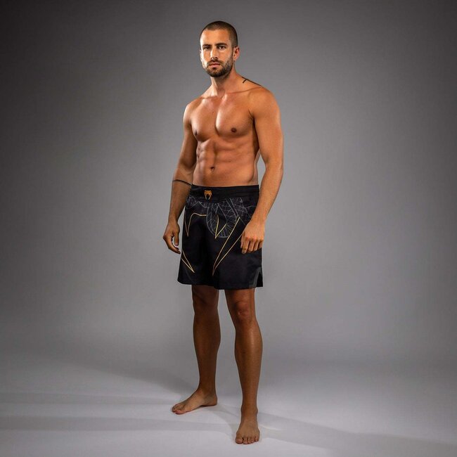 Venum Venum Serpenti Fight Shorts - Black/Silver/Gold