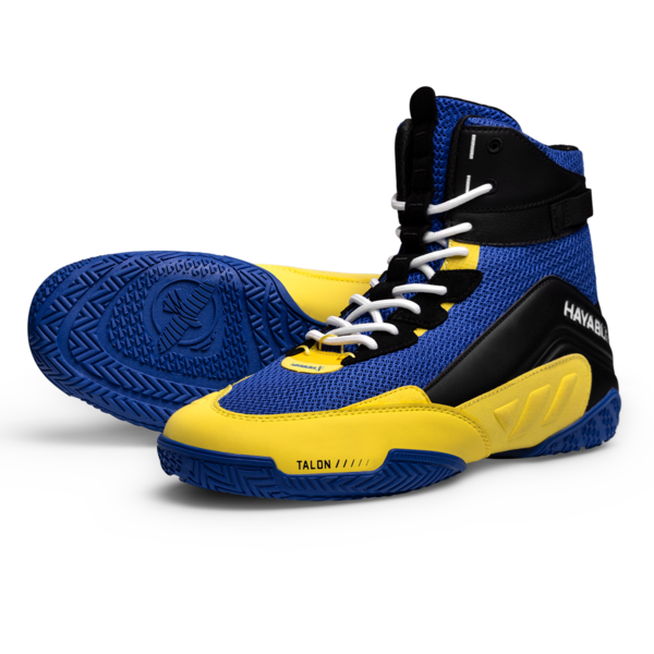 Hayabusa Talon chaussures de boxe – bleu/jaune