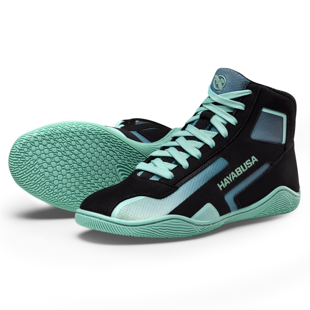 Hayabusa Surge chaussures de lutte – noir/Cyaan