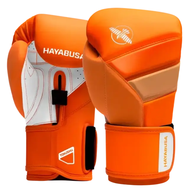 Hayabusa T3 Bokshandschoenen – Neon Oranje – Kickboks & Bokshandschoenen met Dubbele Sluiting
