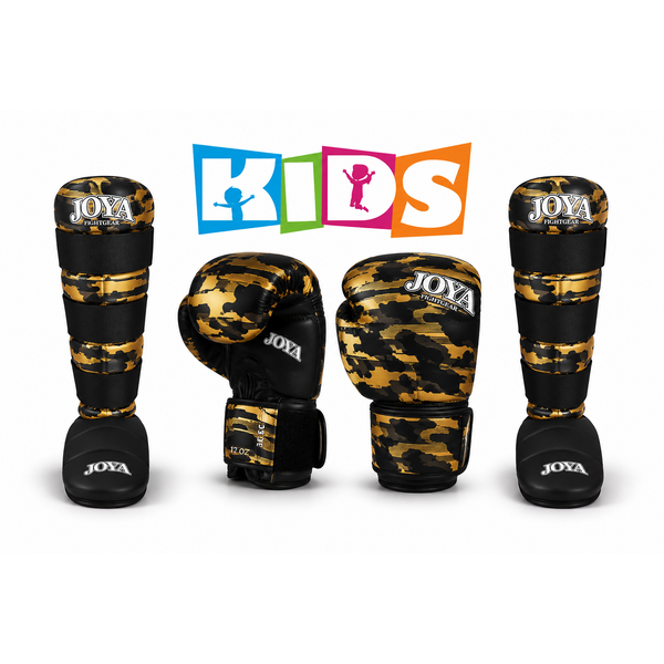 JOYA Camo V2 pack de kick-boxing pour enfant – or/noir
