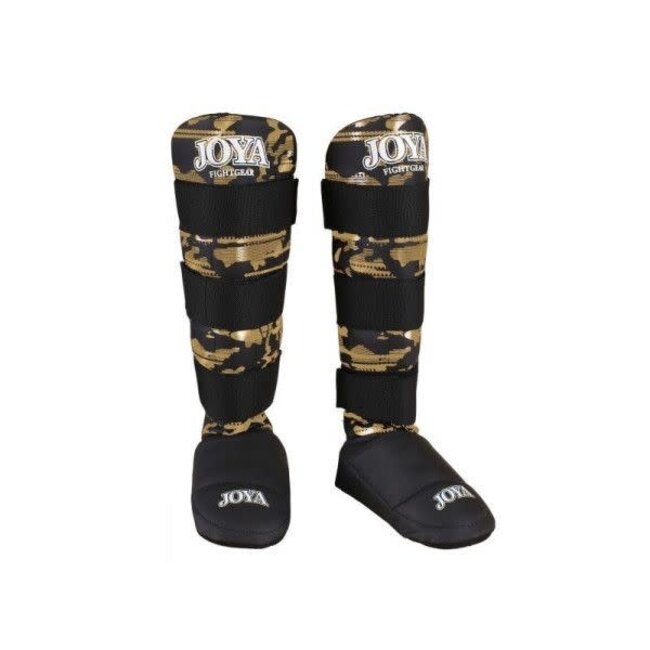 JOYA Camo V2 Kickboksset voor Kinderen – Bokshandschoenen en Scheenbeschermers – Goud/Zwart