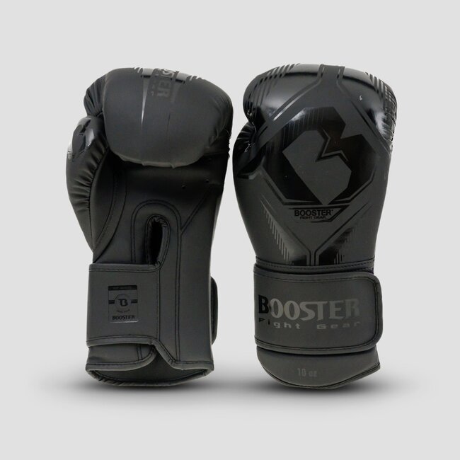 Booster Fightgear Booster Bangkok Kickboksset voor Volwassenen – Bokshandschoenen en Scheenbeschermers – Zwart