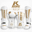 King Pro Boxing King Pro Boxing REVO Kickboksset – Bokshandschoenen en Scheenbeschermers – Wit/Goud