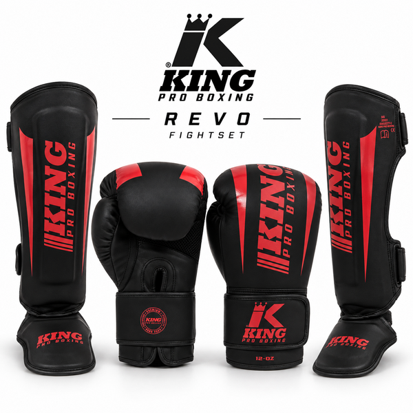 King Pro Boxing REVO pack de kick-boxing – noir/rouge