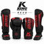 King Pro Boxing King Pro Boxing REVO Kickboksset – Bokshandschoenen en Scheenbeschermers – Zwart/Rood