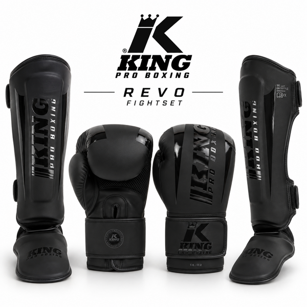 King Pro Boxing REVO pack de kick-boxing – noir sur noir