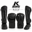 King Pro Boxing King Pro Boxing REVO Kickboksset – Bokshandschoenen en Scheenbeschermers – Black on Black