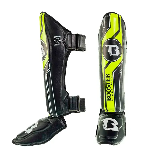 Booster Fightgear V9 Kickboksset Zwart/Geel – Bokshandschoenen & Scheenbeschermers