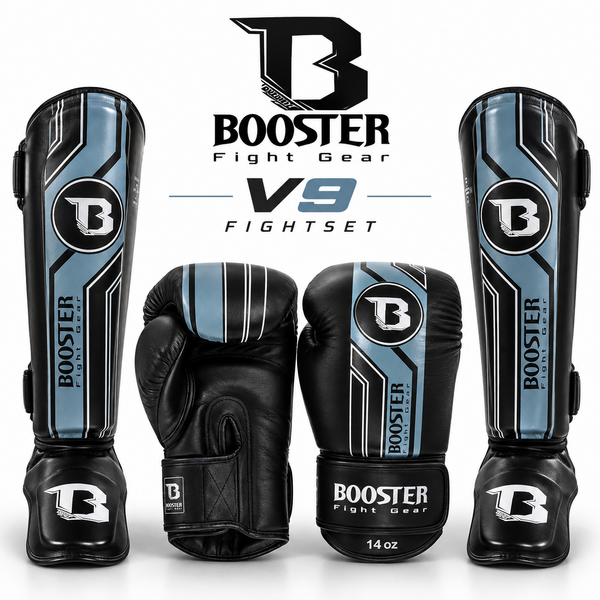 Booster Fightgear V9 pack de kick-boxing – noir/gris