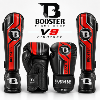 Booster Fightgear V9 Kickboksset – Zwart/Rood