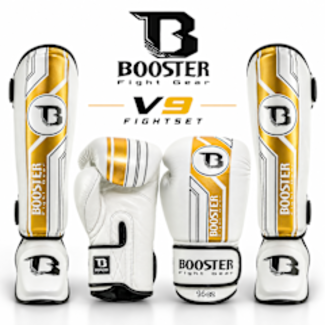 Booster Fightgear V9 Kickboksset – Wit/Goud