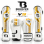 Booster Fightgear V9 Kickboksset Wit/Goud – Bokshandschoenen & Scheenbeschermers