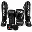 Booster V3 Fightset Zwart - Bokshandschoenen ,Scheenbeschermers +Bandages