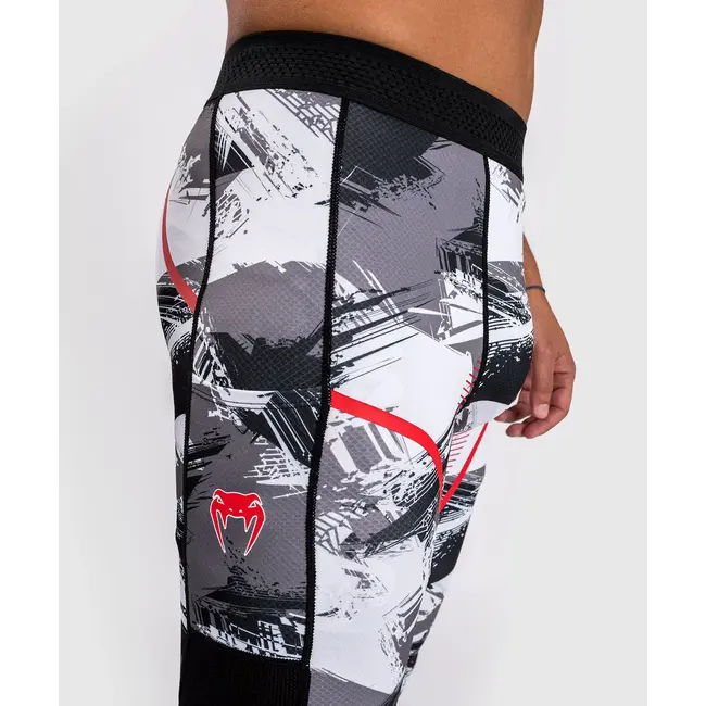 Venum Electron 3.0 Compressiebroek – Grijs/Rood – MMA & BJJ Spats