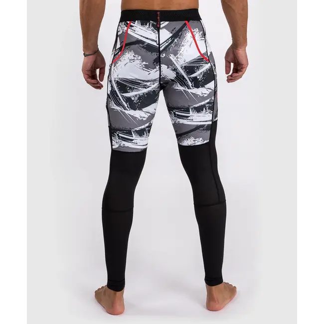 Venum Electron 3.0 Compressiebroek – Grijs/Rood – MMA & BJJ Spats