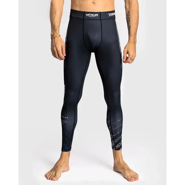 Venum x TEKKEN 8 - Compressiebroek - Jin Kazama Spats - Blue/Black/White
