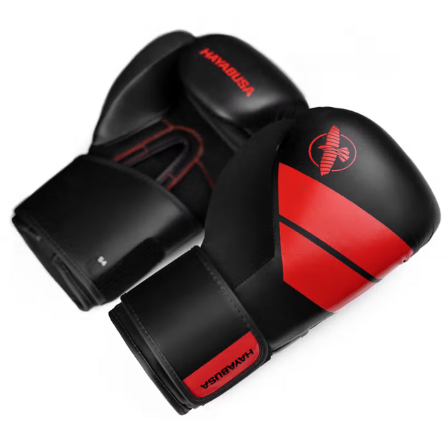 Hayabusa S4 Bokshandschoenen – Zwart/Rood – Boksen & Kickboksen