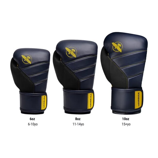 Hayabusa T3 Kids Bokshandschoenen – Navy/Geel