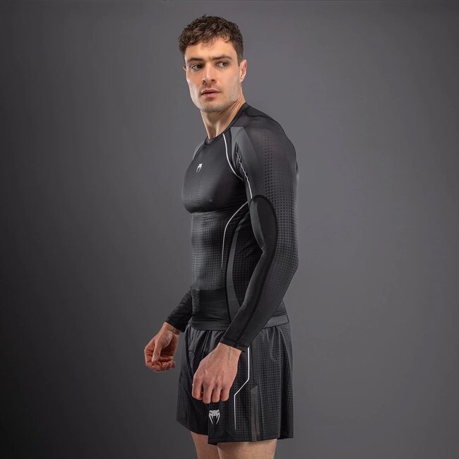 Venum Venum Stealth Long Sleeve Rashguard - Black/White
