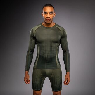 Venum Venum Stealth Long Sleeve Rashguard - Khaki/Dark Green