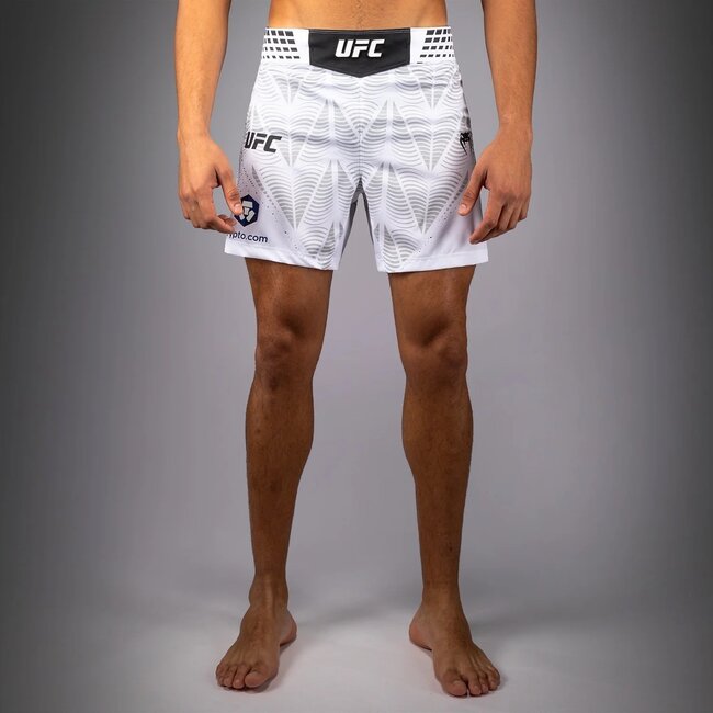 Venum Men's UFC Zenith by Venum White Authentic Fight Night Short Fit Fight Short