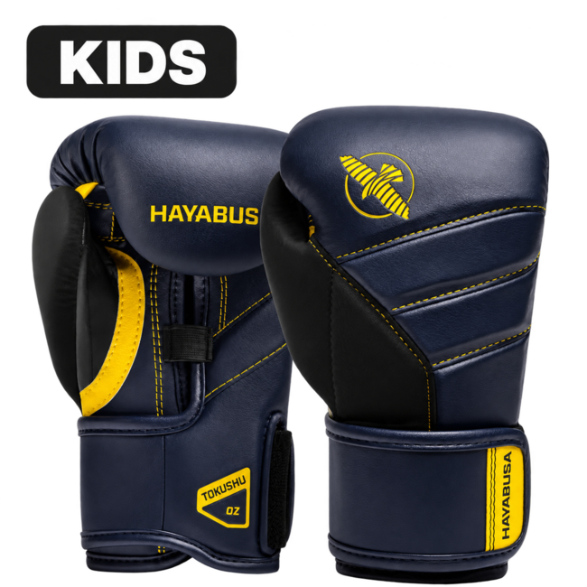Hayabusa T3 Kids Bokshandschoenen – Navy/Geel