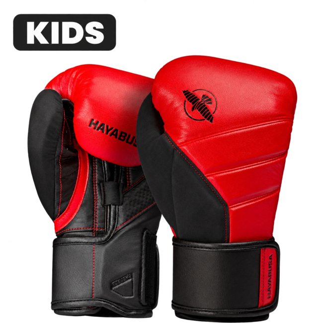 Hayabusa T3 Kids Bokshandschoenen – Zwart/Rood