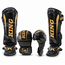 King Pro Boxing Shogun MMA Fightset – MMA-sparringhandschoenen & scheenbeschermers – Zwart/Goud