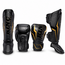 King Pro Boxing Thor Fightset – Bokshandschoenen & scheenbeschermers – Zwart/Goud